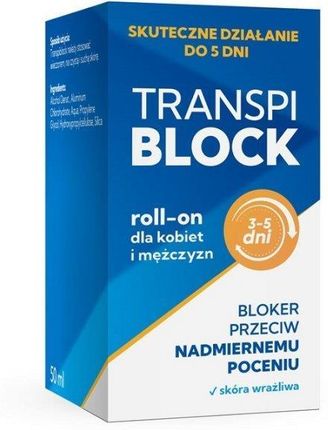 Transpiblock Roll-On Bloker Przeciw Nadmiernemu Poceniu 50ml