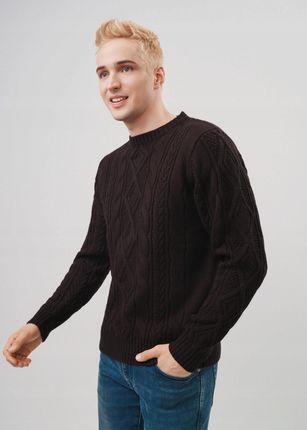 Ochnik Czarny sweter męski SWEMT-0141-99 r. XL