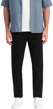 Spodnie męskie chino Slim Fit czarne V4 OM-PACP-0186 L