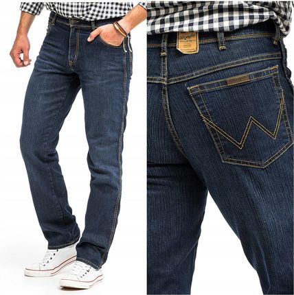 Męskie spodnie jeansowe dopasowane Wrangler Regular W33 L30