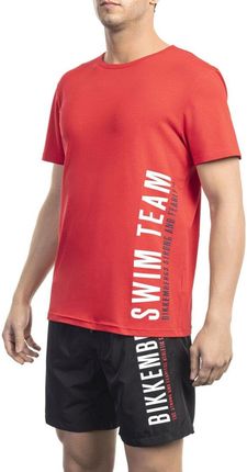 Koszulka T-shirt marki Bikkembergs model BKK1MTS04 kolor Czerwony. Odzież męska. Sezon: Wiosna/Lato
