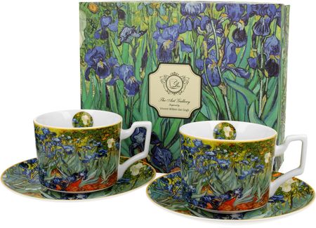 Duo Filiżanki Do Kawy I Herbaty Porcelanowe Ze Spodkami Art Gallery Irises By V. Van Gogh 270Ml 2Szt.