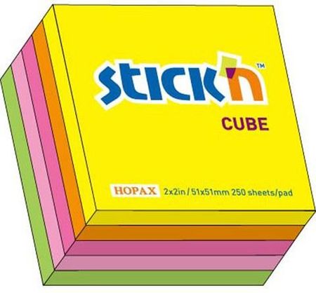 Stick'N Karteczki 51*51Mm 5 Kolorów Neon (250)