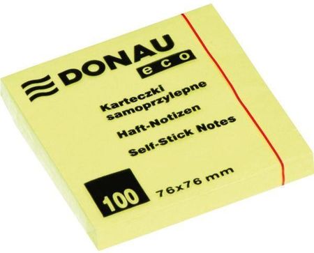 Donau Karteczki Eco 76X76Mm Żółte (100)