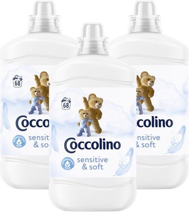 Coccolino Zestaw 3X Fresh & Soft Sensitive Pure Płyn Do Płukania Tkanin 1700Ml