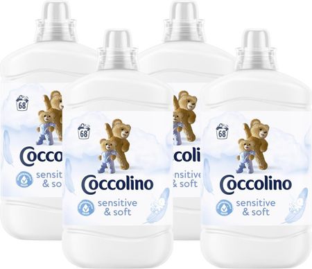 Coccolino Zestaw 4X Fresh & Soft Sensitive Pure Płyn Do Płukania Tkanin 1700Ml