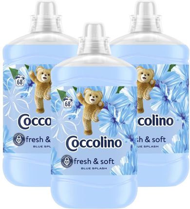 Coccolino Zestaw 3X Fresh & Soft Blue Splash Płyn Do Płukania Tkanin 1700Ml