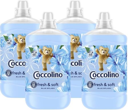 Coccolino Zestaw 4X Fresh & Soft Blue Splash Płyn Do Płukania Tkanin 1700Ml