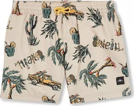 Dziecięce szorty O'neill MIX & MATCH CALI PRINT 13'' SWIM SHORTS beige venice beach rozmiar 164