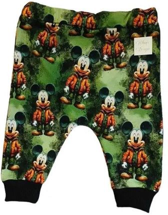 Spodnie Myszka Mickey na zielonym rozmiar 110