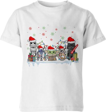 Koszulka Świąteczna Star Wars Gwiezdne Wojny Dziecięca koszulka (152, Biały)