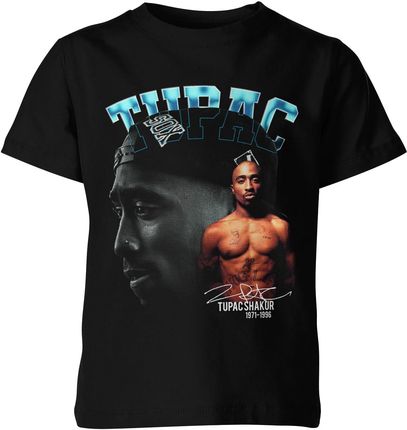 Tupac Shakur 2pac 2 pac Dziecięca koszulka (140, Czarny)