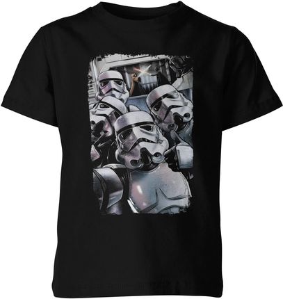 Star Wars Gwiezdne Wojny Selfie Dziecięca koszulka (164, Czarny)