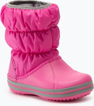 Śniegowce dziecięce Crocs Winter Puff Kids electric pink/light grey | WYSYŁKA W 24H | 30 DNI NA ZWROT