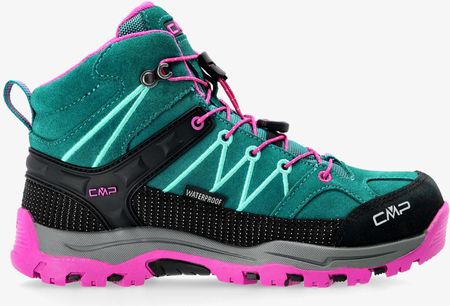 Buty dla dziewczynek CMP Kids Rigel Mid WP - lake/pink fluo