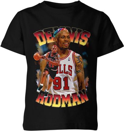 Chicago Bulls Dennis Rodman Nba Vintage Y2k Dziecięca koszulka (164, Czarny)