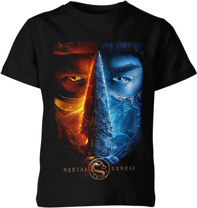 Mortal Kombat Sub-zero Vintage Y2k Dziecięca koszulka (164, Czarny)