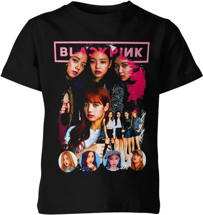Blackpink kpop black pink kpop Dziecięca koszulka (128, Czarny)