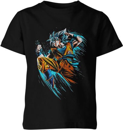 Dragon Ball Z Goku SSJ Dziecięca koszulka (128, Czarny)