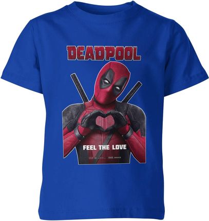 Deadpool Fell The Love Dziecięca koszulka (164, Niebieski)