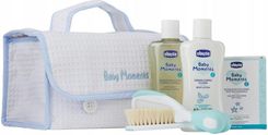 Zdjęcie Chicco Baby Moments Blue Zestaw Płyn Do Mycia 200Ml + Balsam Ciała Woda Perfumowana 100Ml Szczotka I Grzebień Kosmetyczka - Grudziądz
