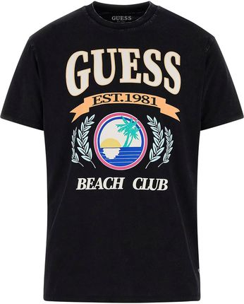 Męska Koszulka z krótkim rękawem Guess SS Bsc Beach Club Tee M4Gi57K9Rm1-Jtmu – Czarny