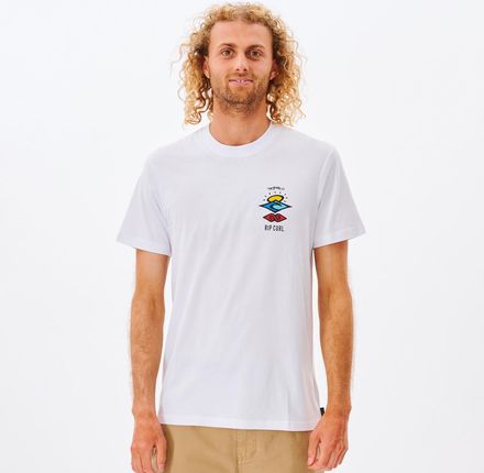 Męska Koszulka z krótkim rękawem Rip Curl Search Icon Tee 0Cbmte_1000 – Biały