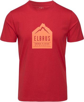 Męska Koszulka z krótkim rękawem Elbrus Noric M000245027 – Czerwony
