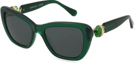 Swarovski 0SK6018 Damskie okulary przeciwsłoneczne, Oprawka: Acetat, zielony