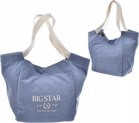 Damska torebka na ramię shoperka Big Star NN574059 niebieska 20l