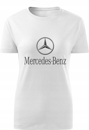 Koszulka T-shirt damska D490 Mercedes Benz Merol biała rozm M