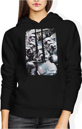 Star Wars Gwiezdne Wojny Selfie Damska bluza z kapturem (M, Czarny)