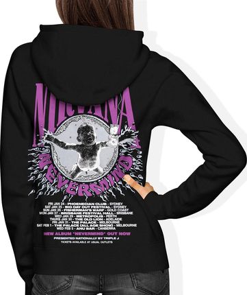 Nirvana Nevermind Damska bluza z kapturem (S, Czarny)