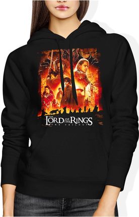 Władca Pierścieni Lord Of The Rings Damska bluza z kapturem (L, Czarny)