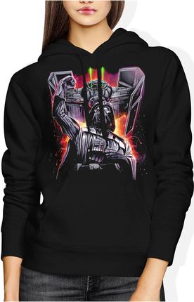 Darth Vader Star Wars Gwiezdne Wojny Lord Damska bluza z kapturem (M, Czarny)