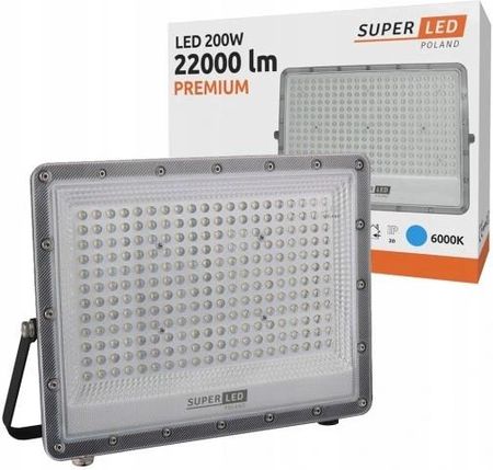 Naświetlacz Led Halogen Lampa Slim Led 200W 22000Lm Premium Superled
