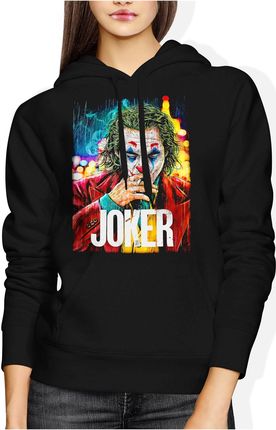 Joker z Jokerem Damska bluza z kapturem (L, Czarny)