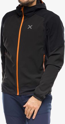 Montura Kurtka Softshell Premium Wind Conf Fit Jacket Black Mandarine