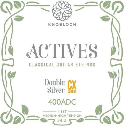 Knobloch 400ADC ACTIVES Double Silver CX Carbon Medium-High Tension struny do gitary klasycznej