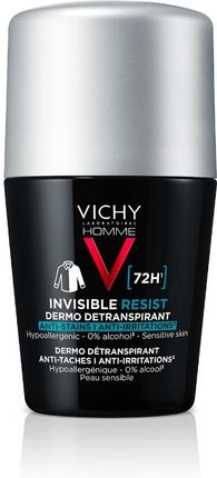 Vichy Homme Invisible Resist Antyperspirant W Kulce Przeciw Śladom Dla Mężczyzn 72H 50Ml