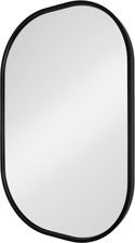Zdjęcie Dubiel Vitrum Lustro łazienkowe owalne 40x60 cm Luis w ramie czarny szczotkowany 100472146 - Zbąszynek