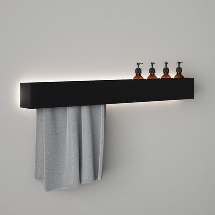 Viverso AGA Design U zestaw akcesoriów łazienkowych z oświetleniem do zestawu do prysznica AGA DW100LED BM