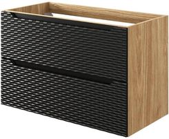 Zdjęcie Comad Szafka łazienkowa pod umywalkę Ocean 90 cm czarny jasne drewno 82 90 2S 100472134 - Złotów