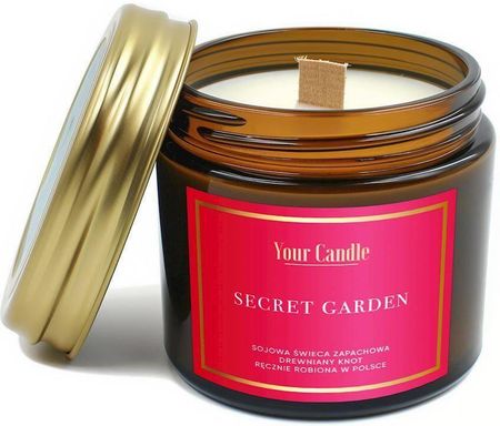 Your Candle Świeca sojowa zapachowa z drewnianym knotem secret garden