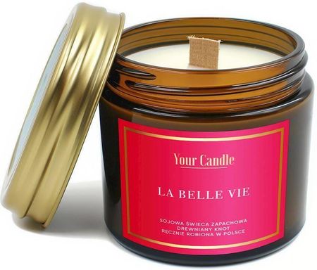 Your Candle Świeca sojowa zapachowa z drewnianym knotem la belle vie