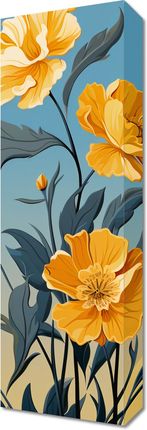 Zakito Posters Obraz 20x60cm Złoty Kwiatowy Świt