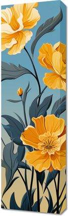 Zakito Posters Obraz 30x100cm Złoty Kwiatowy Świt