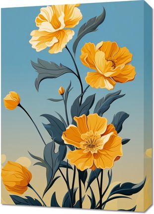 Zakito Posters Obraz 50x70cm Złoty Kwiatowy Świt