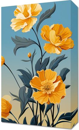 Zakito Posters Obraz 30x50cm Złoty Kwiatowy Świt