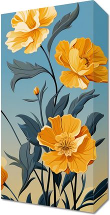 Zakito Posters Obraz 20x40cm Złoty Kwiatowy Świt